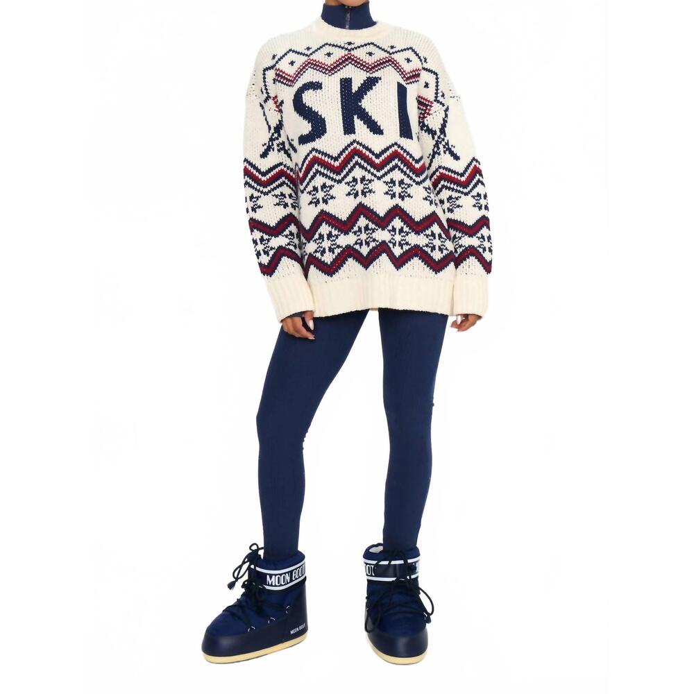 NEW SHOW ME YOUR MUMU ski in sweater in cream knit - Picture 3 of 4